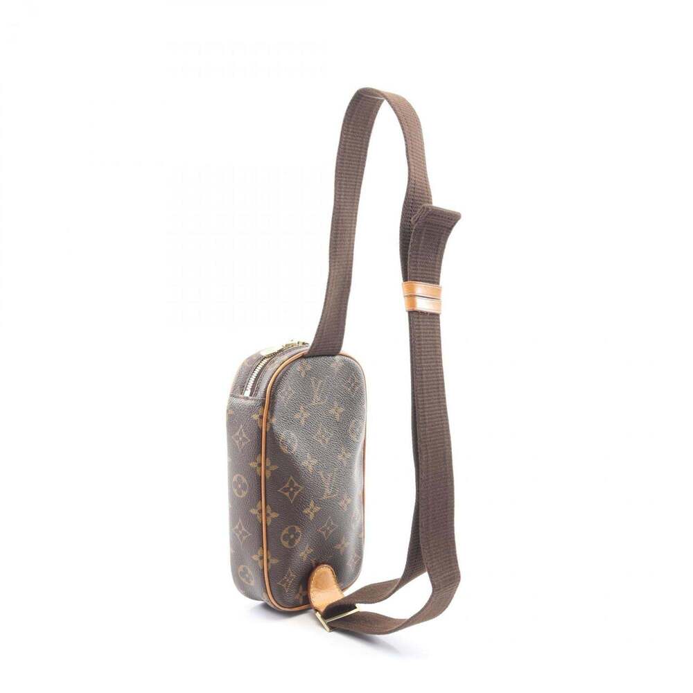 LOUIS VUITTON Authentic Brown Monogram Leather Pochette Fanny Pack - Picture 2 of 10